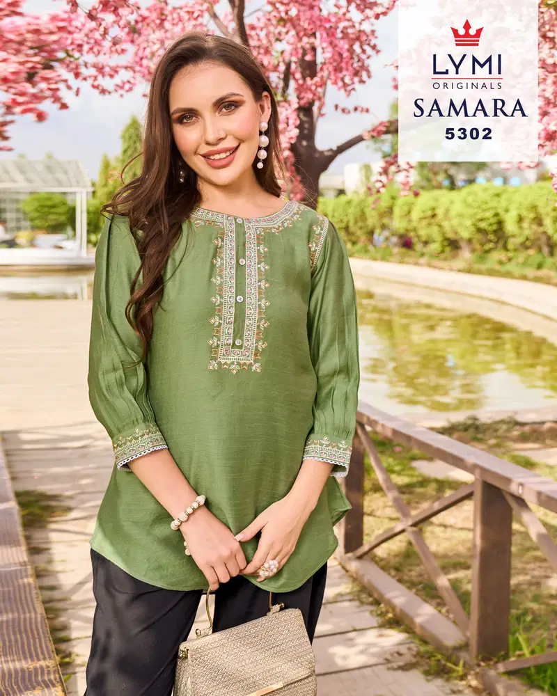 Samara By Rangoon Viscose Embroidery Ladies Top Wholesale Shop In Surat